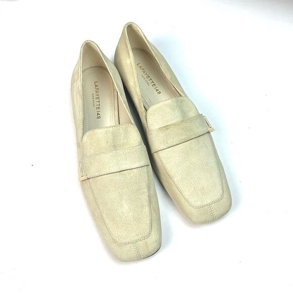 Lafayette 148 New York Eve Square-Toe
Suede Loafers Light Beige EUR 38 US 8 - Picture 4 of 14